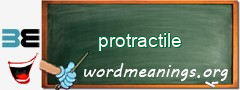 WordMeaning blackboard for protractile